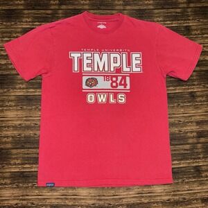 Jansport Temple University Owls Red Graphic T Shirt 1884 Men's Size L